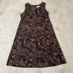 Studio I Black and Brown Paisley Dress